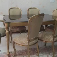 میز غذاخوری ۶ نفره چوب گردو