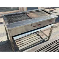گریل ترکیبی روغنی ذغالی ۳شعله 120 سانتی