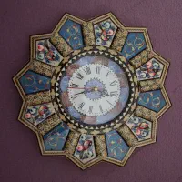 ساعت خاتم کاری طرح خورشیدی