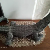 مجسمه تمساح 60،cm نگین دار