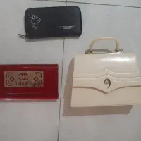 ۳ عدد کیف کرم و قرمز و طوسی