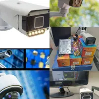 دوربین مداربسته هارد+ ترانس آداپتور+ فیش و اتصالات
