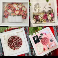 گل های طبیعی و لمسی (درقاب و رزین)