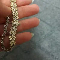 دستبند زیبا نقره تراش مدل طلا