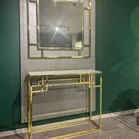 کنسول ویترین آینه استیل سنگ شیشه وکیوم.میز