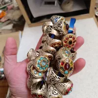 انگشتر های نقره ۹۲۵ جواهراتی کله برنجی