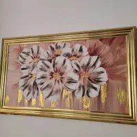 تابلو تکسچر گل برجسته قاب نقاشی