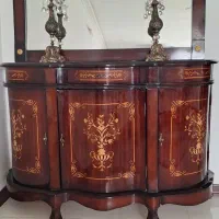 اینه کنسول منبت کاری  با شمعدان