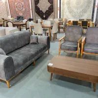 مبل مینیمال دست چوبی (۸نفره) از دم قسط