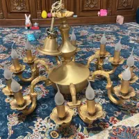 لوستر اب طلا کاری ۱۲ شاخه بزرگ