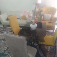 میزنهارخوری ۴نفره فلزی سالم روکش هم جدامیشه