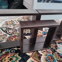 شلف دیواری مربعی چوبی