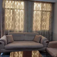 پرده پذیرایی کرمی