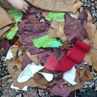 چرم گوسفندی. تکه های بزرگ و کوچک