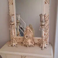 کنسول وآینه وشمعدان وساعت