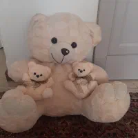 خرس عروسکی به همراه دوبچه خرس