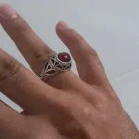 انگشتر عقیق و فیروزه