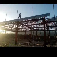 اجرای اسکلت فلزی و شیروانی طرح دار
