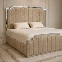 تخت دونفره شیک لمسه دوزی