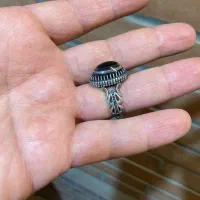 انگشتر نقره عقیق و باباقوری
