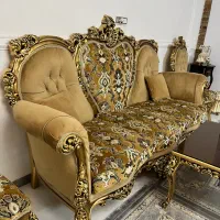 مبل استیل تمام چوب راش به همراه بوفه و ناهارخوری