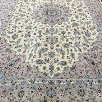 قالی ۹ متری کاشان گل ابریشم