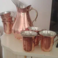 پارچ و لیوان مسی