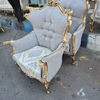 مبل کلاسیک ۷نفره تمام چوب مدل کاج مبل شاهان