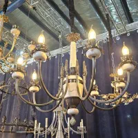 لوستر سنگی و برنزی جدید|لوستر و چراغ آویز|رباط‌کریم, شهرک صنعتی صباشهر|دیوار