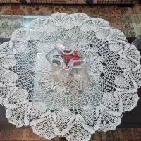 رومیزی قلاب بافی کار دست