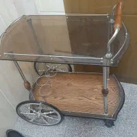 میزبار بالا شیشه ای وپایین چوبی