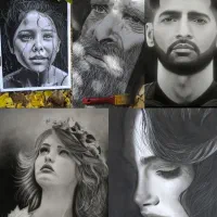 سفارش نقاشی چهره سیاه قلم