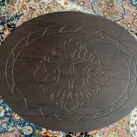 میز عسلی تاشو چمدانی جلو مبلی بیضی