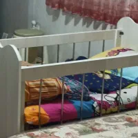 تخت خواب کودک به همراه تشک در حدنو