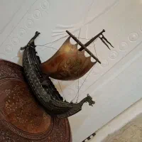 کشتی برنز کهنه انتیک