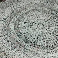 رومیزی گرد بزرگ .قلاب بافی .نو نو نو