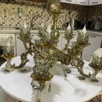 لوستر شاه عباسی طلایی و نقره ای