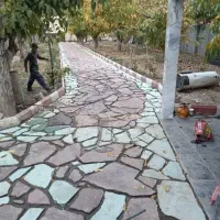 اجرای سنگ ورقه‌ای فرزی یا تشیع