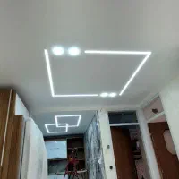 برقکاری نورپردازی لاینر هالوژن و نصب لوستر و آیفون