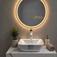 روشویی تمام سرامیکی  باکس روشویی آینه سنسوردار
