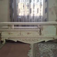 میز تلوزیون ام دی اف طرح سنگ دوتکه