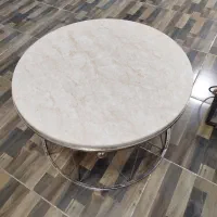 میز عسلی فلزی گرد -میز خاطره -میز کنار سالنی