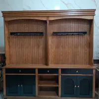 کافی بار تمام MDF با روکش چوب بلوط و درب حصیری