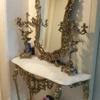 کنسول.اینه شمعدان فرشته برنز