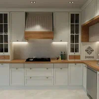 تعویض درب کابینت هایگلاس با نئوکلاسیک