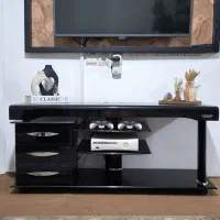 میز تلویزیون شیشه ای
