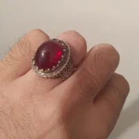 انگشتر نقره یاقوت سرخ روبی برمه