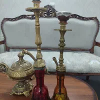 دو عدد قلیان برنجی