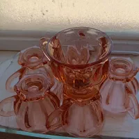 ۶عد استکان 4عددقندان مناسب خانه باغ باهم 500هزلر