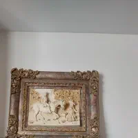 تابلو سنگ طرح اسب و دختر